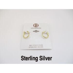 2039 NEW Giani Bernini 18K Gold over Sterling Silver Small Hoops